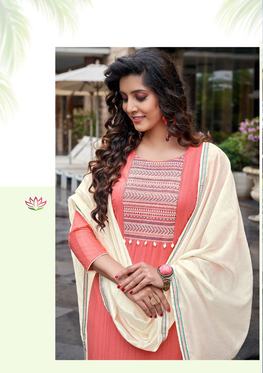 Wooglee Destiny 2 Festive Wear Heavy Fancy Viscose Weaving With Lurex Kurti With Botton And Dupatta